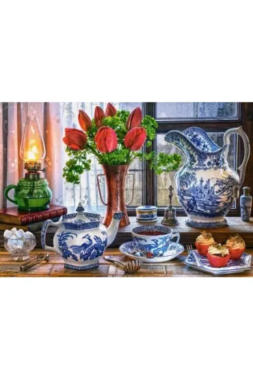 Puzzle 1500 el. Martwa natura z tulipanami Castorland