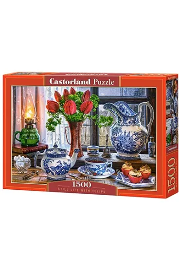 Puzzle 1500 el. Martwa natura z tulipanami Castorland