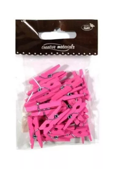 Galeria Hobby Klamerki drewniane r�owe 30 mm
