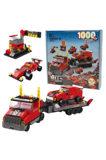 Klocki laweta z autami wy�cigowymi 1000 element�w