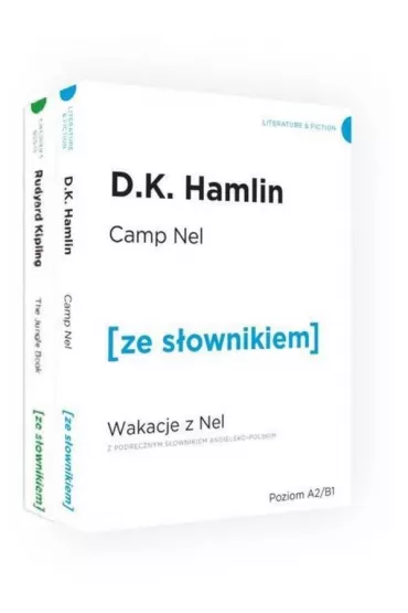 Pakiet [ze s�ownikiem]: Ksi�ga D�ungli, Wakacje z Nel. Poziom A2/B1 - D. K. Hamlin, Rudyard Kipling