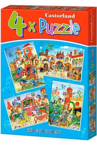 Puzzle x4 30 + 40 + 50 + 60 el. �ycie na zamku Castorland