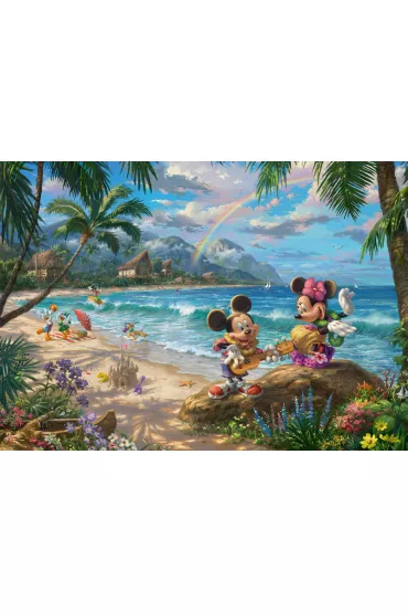 Puzzle 1000 el. Thomas Kinkade Miki&Minnie na Hawajach Schmidt - Thomas  Kinkade