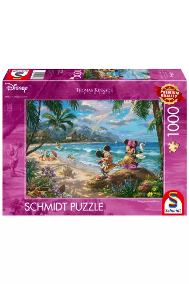 Puzzle 1000 el. Thomas Kinkade Miki&Minnie na Hawajach Schmidt - Thomas  Kinkade