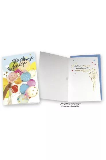 Kukartka Karnet MP-0028 Wszystkiego najlepszego, balony