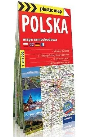 POLSKA MAPA SAMOCHODOWA FOLIOWANA 2018