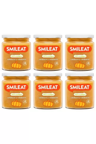 Smileat Soiczek z ekologiczn dyni i cukini po 6 miesicu Zestaw 6 x 230 g Bio