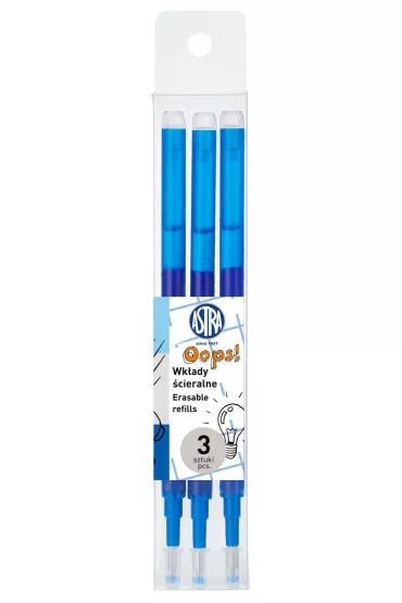 Zenith Wk�ad do d�ugopisu wymazywalnego Oops! niebieski 3 szt.
