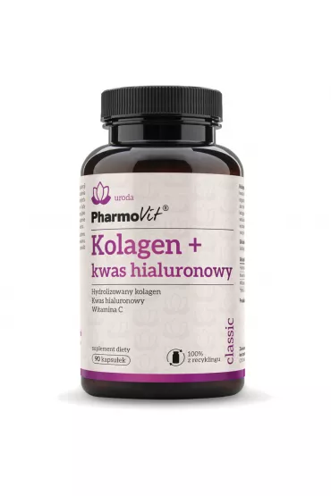 Pharmovit Kolagen + kwas hialuronowy - suplement diety 90 kaps.