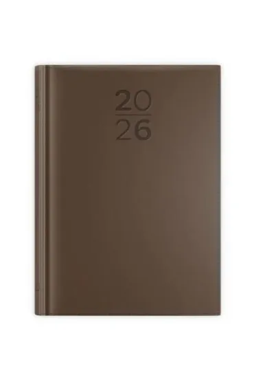 Kalendarz 2026 A5 dzienny print br�zowy