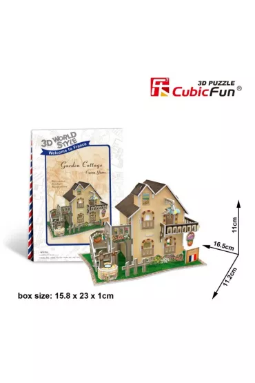 Puzzle 3D 36 el. Domki �wiata - Francja Cottage Cubic Fun