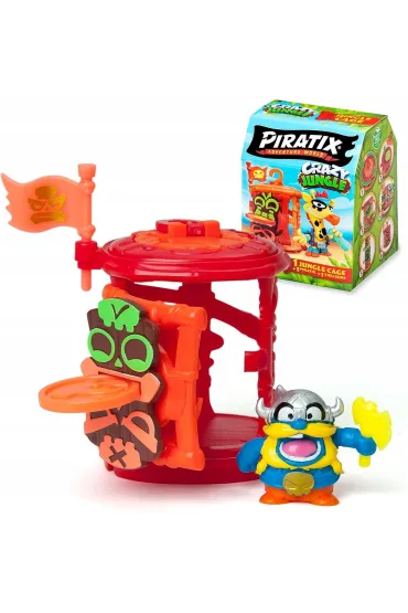 Piratix Crazy Jungle Klatka Kryj�wka + Figurka 1szt.mix