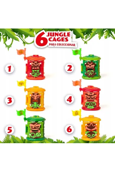 Piratix Crazy Jungle Klatka Kryj�wka + Figurka 1szt.mix