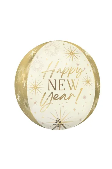 Godan Balon foliowy kula gold New Year 38cm