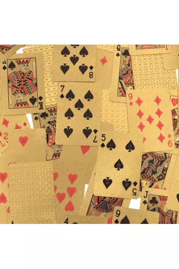 Karty do gry zestaw kart poker plastikowe z�ote talia 54szt.