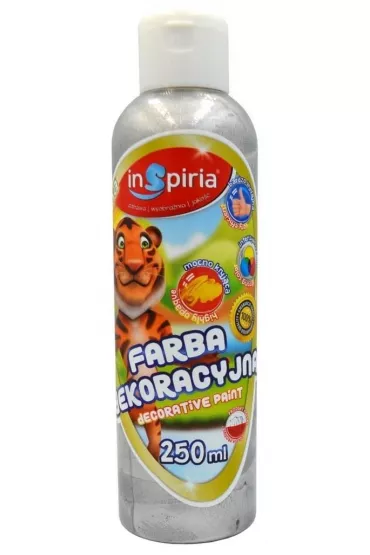 InSpiria Farba dekoracyjna metaliczna srebrna 250 ml