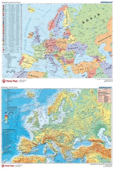 Panta Plast Podk�ad dwustronny z map� Europy