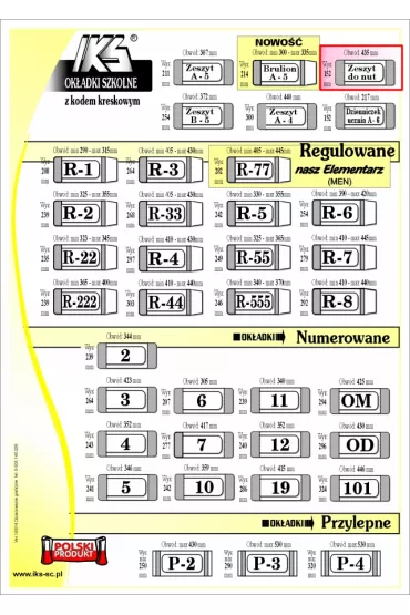 Iks Okadka na zeszyt do nut 50 szt.