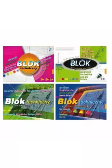Kreska Blok techniczny z kolorowymi kartkami A4 10 kartek