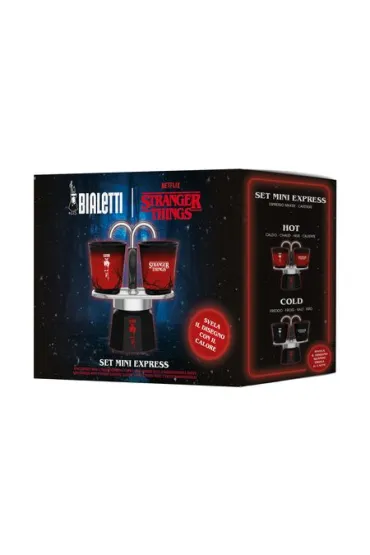 Bialetti Mini Express Stranger Things 2tz + 2 Fili�anki nadruk termochromowy