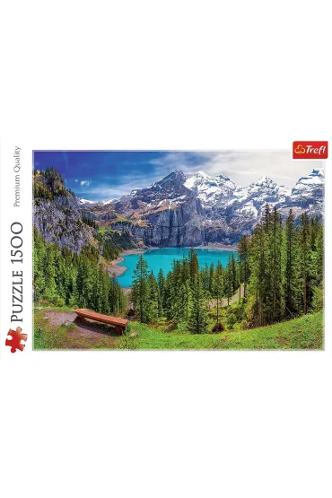 Puzzle 1500 el. Jezioro Oeschinen, Alpy, Szwajcaria Trefl