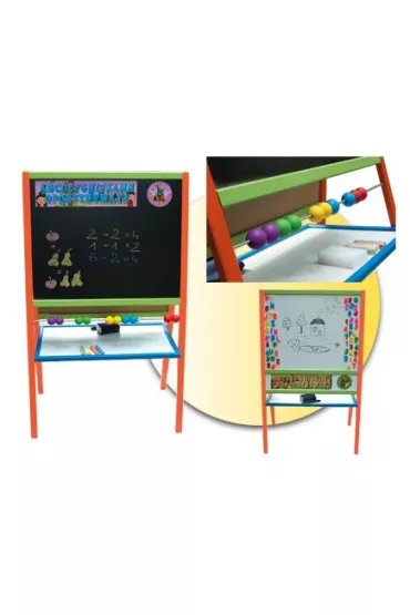 Tablica stoj�ca magnetyczno-kredowa akcesoria kolorowa 90 cm
