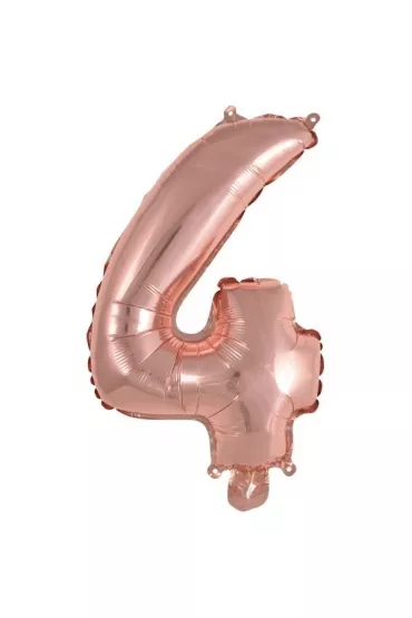 Amscan Balon foliowy mini cyfra 4 r�owe z�oto 32x40cm