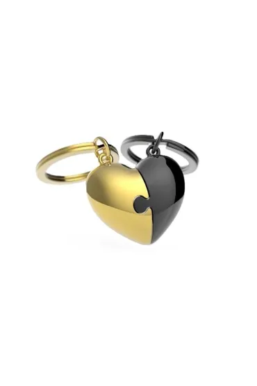 Metalmorphose Brelok do kluczy 3D dla pary serce �amane