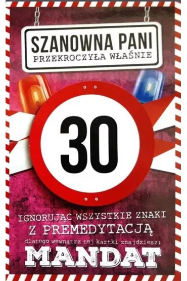 Yeku Karnet Urodziny 30 damskie JCX - 010