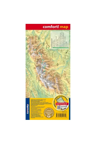 Tatry Mapa panoramiczna laminowana mapa turystyczna 1:28 000