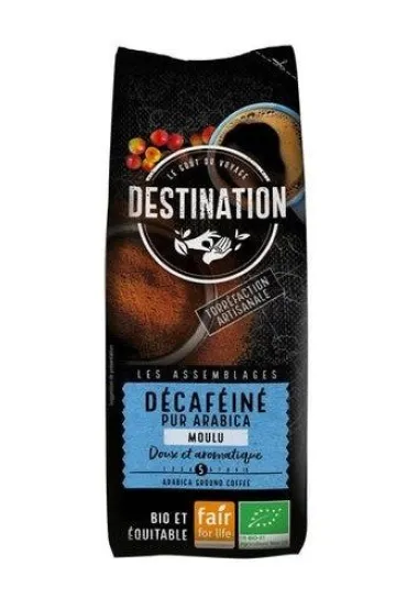 Destination Kawa mielona bezkofeinowa arabica 100% fair for life 250 g Bio