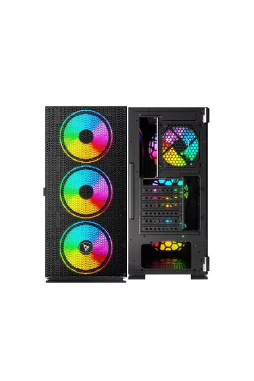 Savio Obudowa komputerowa, ARGB Mesh/Glass, Raptor X1