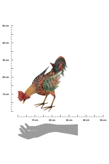 ProGarden Figurka ogrodowa z metalu Kogut 32 cm
