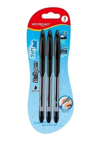 Keyroad D�ugopis Ball Pen Soft Jet 0,7mm 3 szt