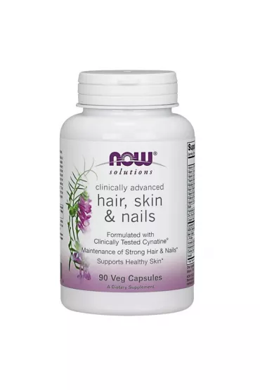 Now Foods Hair, Skin & Nails - Wosy, Skra i Paznokcie Suplement diety 90 kaps.