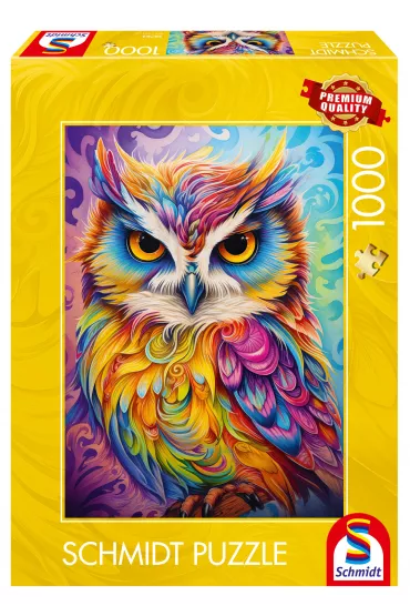 Puzzle 1000 el. PQ Kolorowa sowa Schmidt