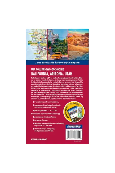 USA po�udniowo-zachodnie Kalifornia Arizona Utah przewodnik + mapa - Piotr Jab�o�ski