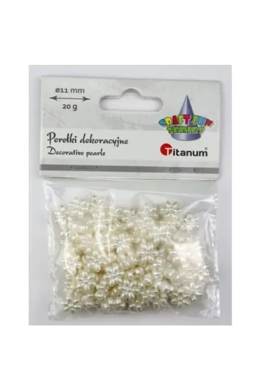 Titanum Koraliki pere�ki plastikowe kwiatki 14x11mm