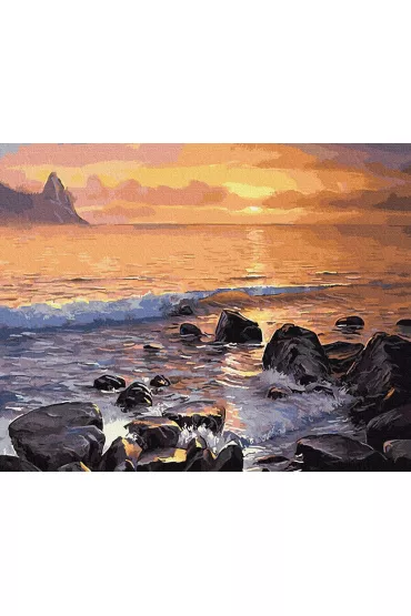 Malowanie po numerach. Skalisty brzeg 40 x 50 cm