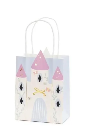 PartyDeco Torebka na prezenty Zamek 14x8x20cm MIX