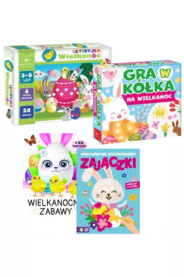 Pakiet: Loteryjka. Wielkanoc, Gra w k�ka na Wielkanoc, Wielkanocne kolorowanki. Zaj�czki, Wielkanocne zabawy