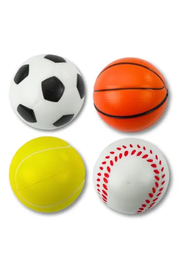Pi�eczki sportowe piankowe 6cm 4 szt LeanToys