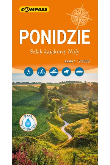 Ponidzie Szlak kajakowy Nidy mapa laminowana skala 1 : 75 000