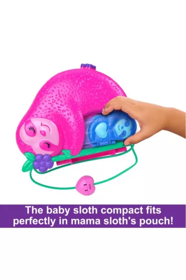 Polly Pocket. Kompaktowa torebka Rodzina leniwc�w Mattel