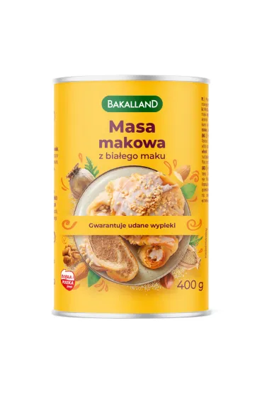 Bakalland Masa makowa bia�a o smaku marcepanowym 400 g