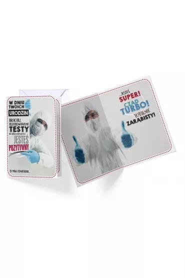 Kukartka Karnet B6 PP-2176 Urodziny test pozytywny