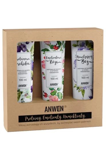 Anwen Zestaw od�ywek do w�os�w wysokoporowatych 3 x 100 ml