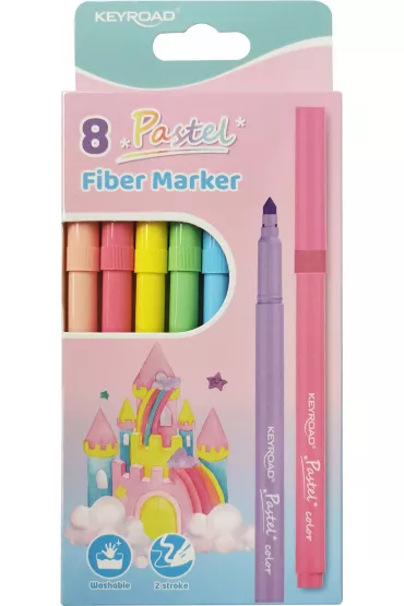 Keyroad Flamastry Fiber Marker 8 szt.
