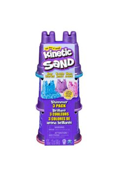 Kinetic Sand Zestaw byszczcy 3 kolory piasku Spin Master