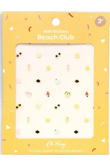 Oh Flossy! Naklejki na paznokcie dla dzieci Beach Club